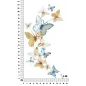 PANEL ŚCIENNY BUTTERFLIES ZŁOTO/NIEBIESKI 59,5X4X111,5 cm